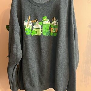 Gray Graphic St. Paddy’s 2x Sweatshirt